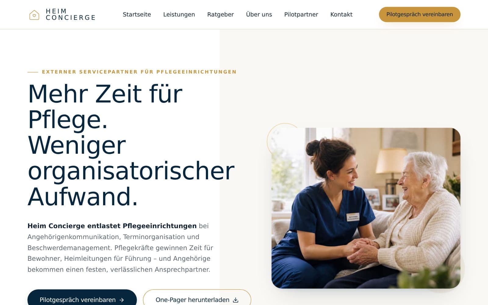 Heim Concierge – Screenshot der Case-Study